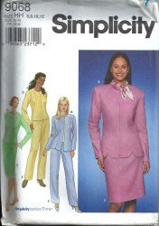 9068 ZIP OR NOT JACKET LENGTHS,SKIRT, PANTS PATTERN 14-20